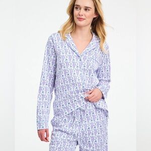 Roller Rabbit Monkey Long Sleeve Polo Pajama set 
LAVENDER